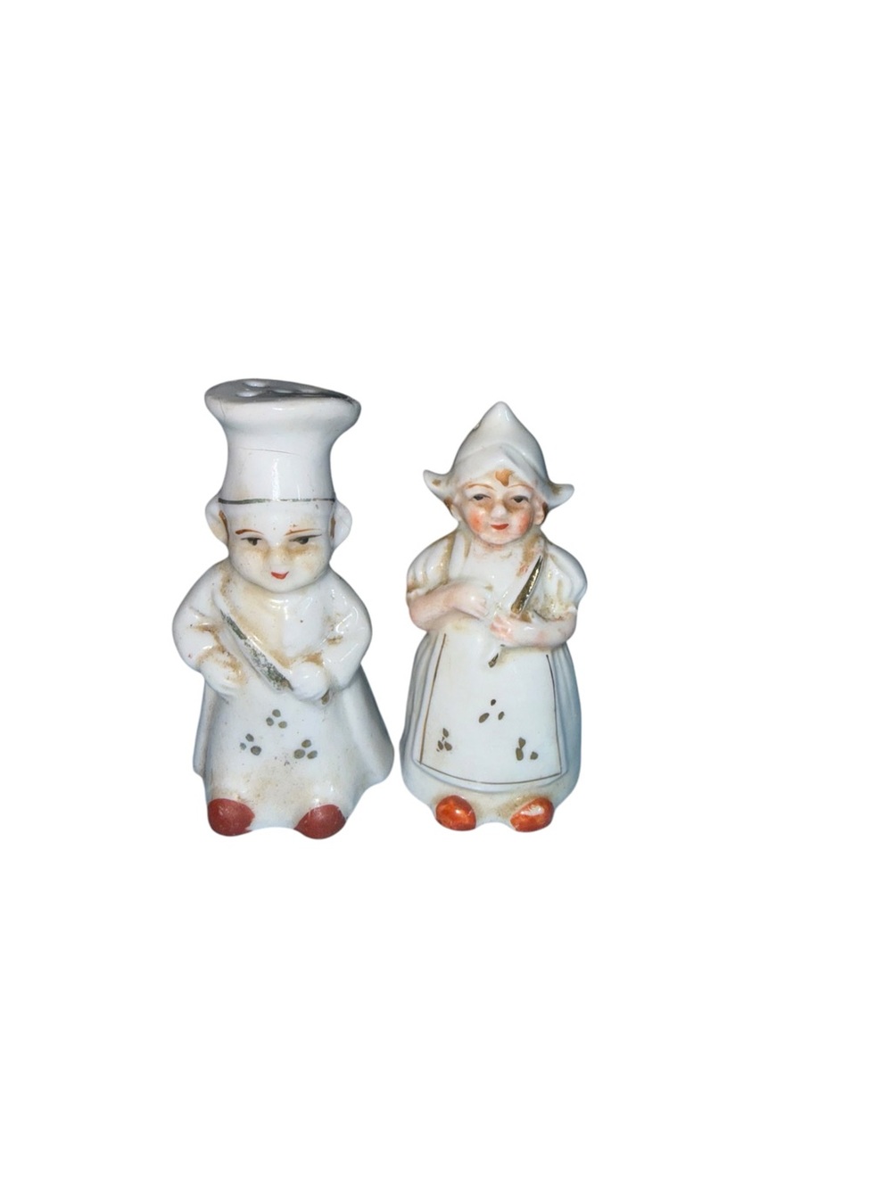 Vintage Dutch cook Couple Salt & Pepper Shakers